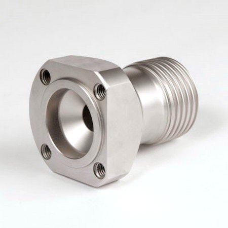 Inox flens met schroefdraad